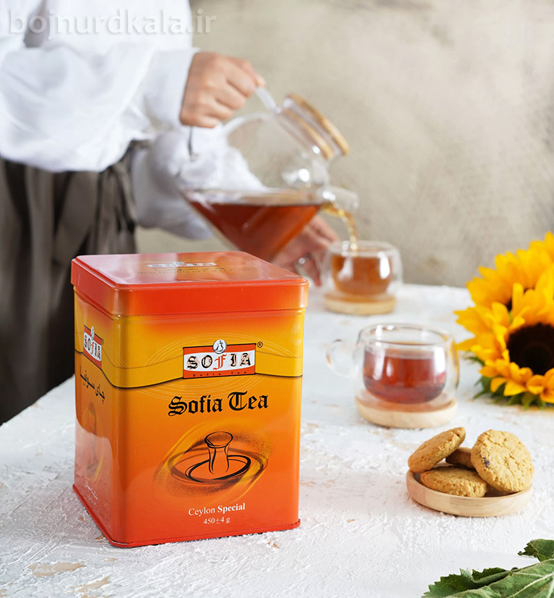 چای سوفیا سیلان شکسته ساده 450 گرمی قوطی فلزی
