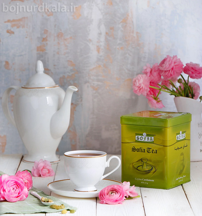 چای سوفیا سیلان شکسته با طعم هل 450 گرمی قوطی فلزی